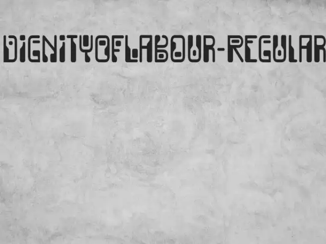 DignityOfLabour-Regular Example 2