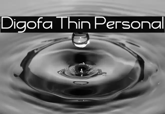Digofa Thin Personal Font examples