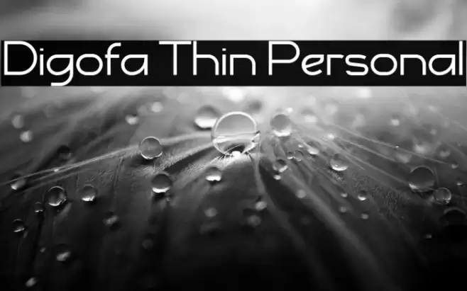 Digofa Thin Personal Font examples