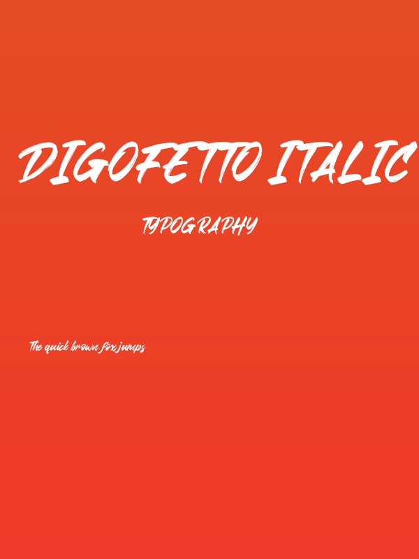 Digofetto Italic Poster