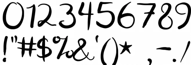 Digory Doodles Font OTHER CHARS