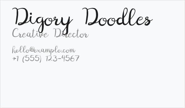 Digory Doodles Business Card