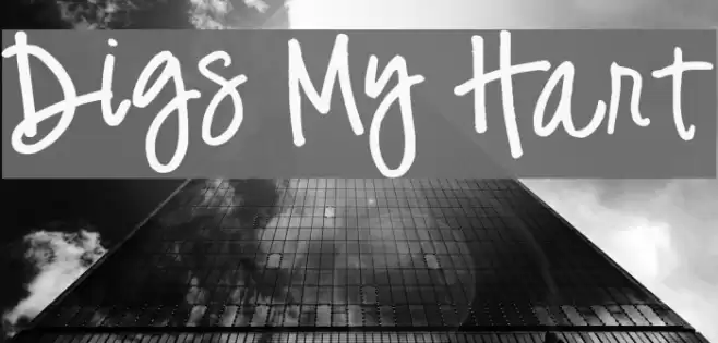 Digs My Hart Font examples
