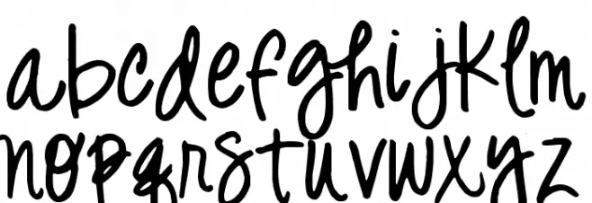 Digs My Hart Font LOWERCASE