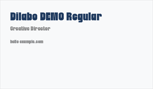Dilabo DEMO Regular Business Card