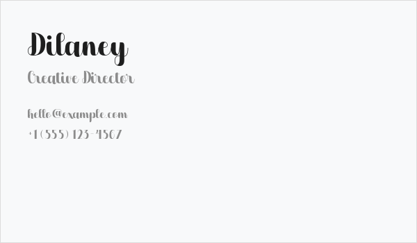 Dilaney Business Card