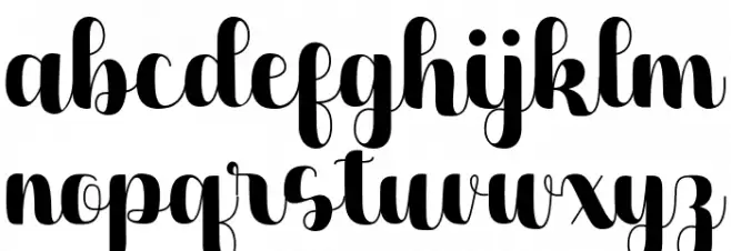 Dilaney Schriftart Kleinbuchstaben