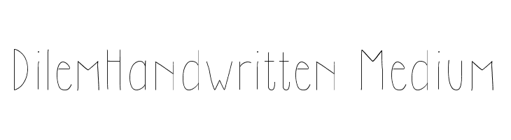 DilemHandwritten Medium  フリーフォントのダウンロード