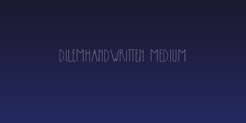 DilemHandwritten Medium Social Header