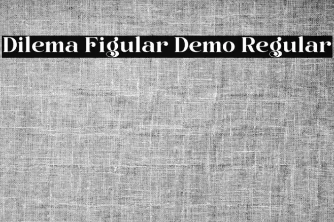 Dilema Figular Demo Regular Font examples