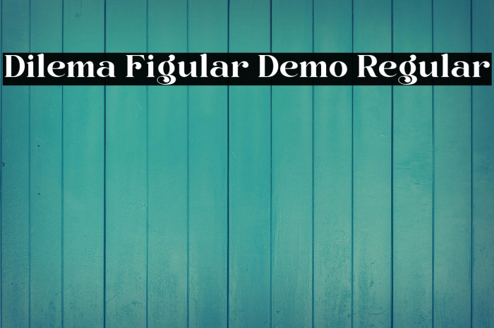 Dilema Figular Demo Regular خط examples