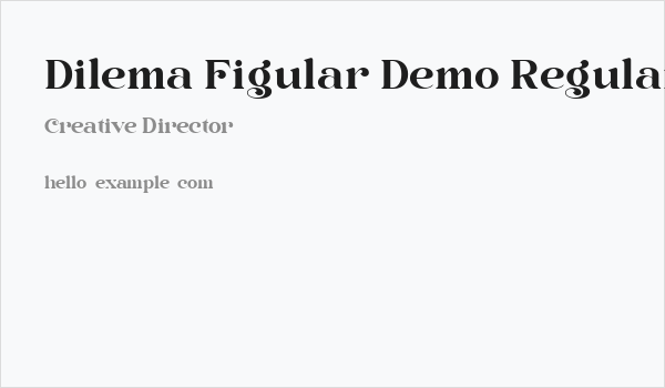 Dilema Figular Demo Regular Business Card