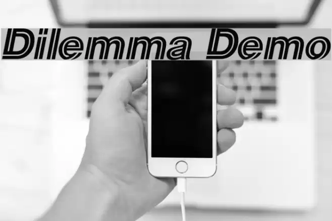 Dilemma Demo Font examples