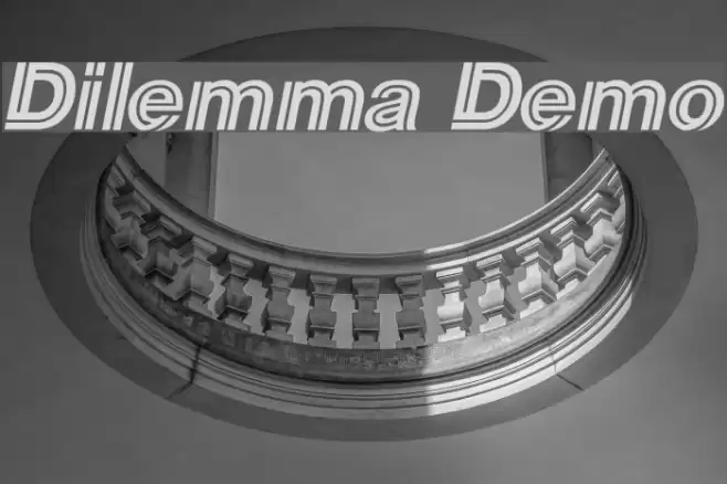 Dilemma Demo Font examples