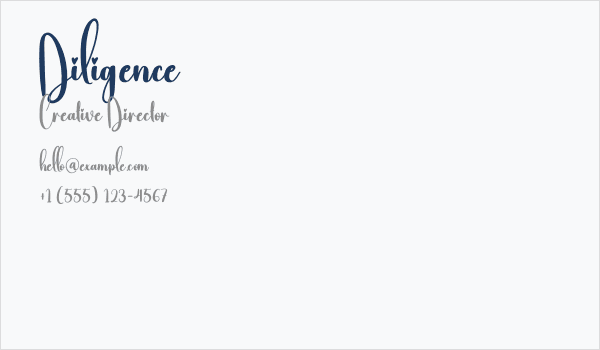 Diligence Business Card