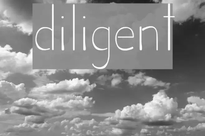 Diligent Font examples