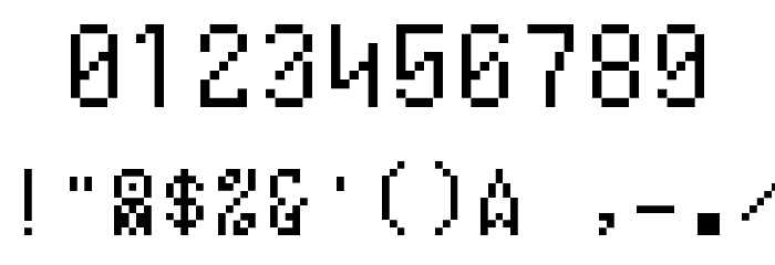 Dilithium Pixels NBP Regular Font OTHER CHARS