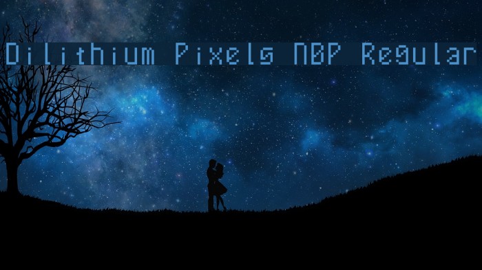 Dilithium Pixels NBP Regular Font examples