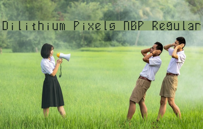 Dilithium Pixels NBP Regular Font examples