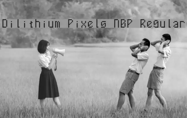 Dilithium Pixels NBP Regular Шрифта examples