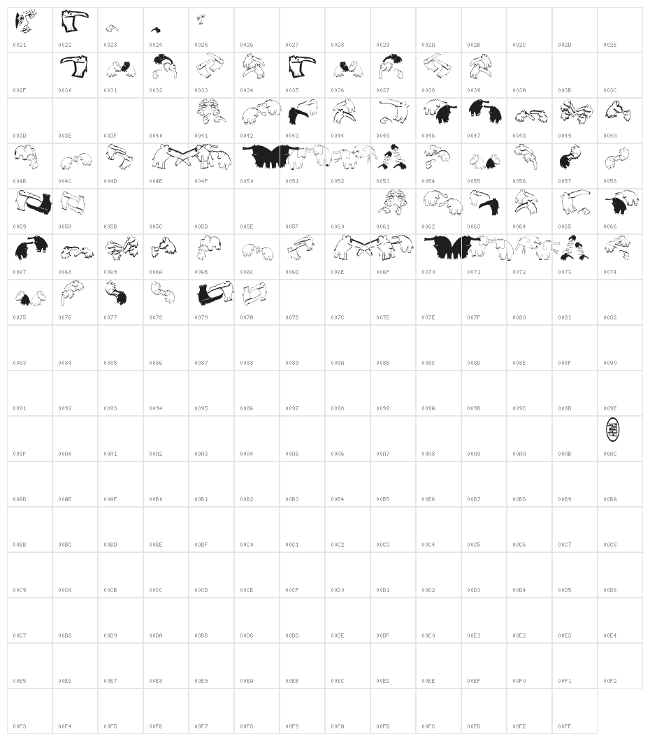 DillElefantenTwo Character Map