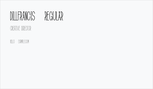 DillFrancis-Regular Business Card