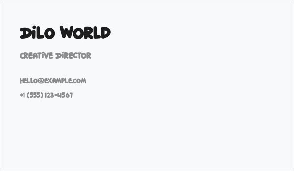 Dilo World Business Card