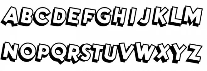 DimWitGauche خط أحرف كبيرة