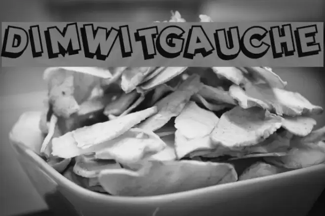 DimWitGauche Font examples