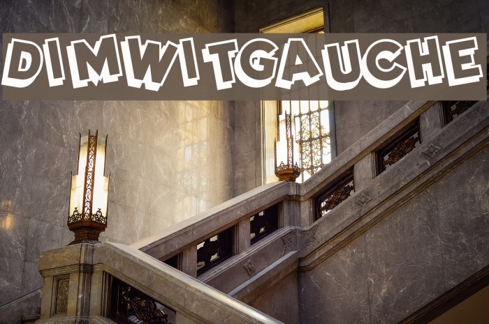 DimWitGauche Font examples