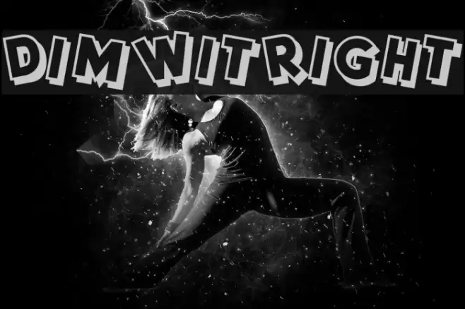 DimWitRight Font examples