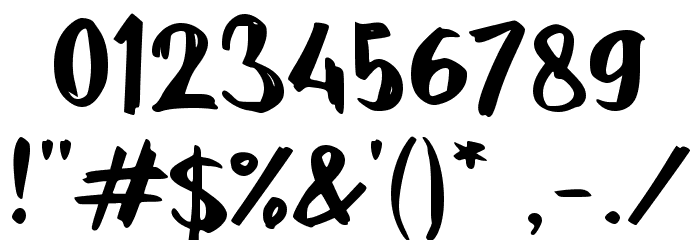 Dimana Font OTHER CHARS