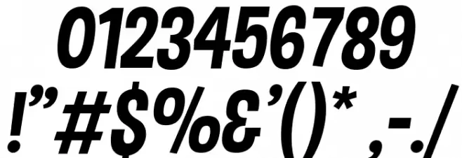 Dimbo Italic Font OTHER CHARS