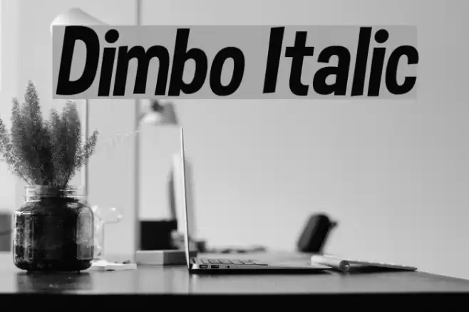 Dimbo Italic Font examples