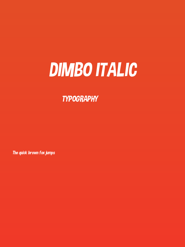 Dimbo Italic Poster