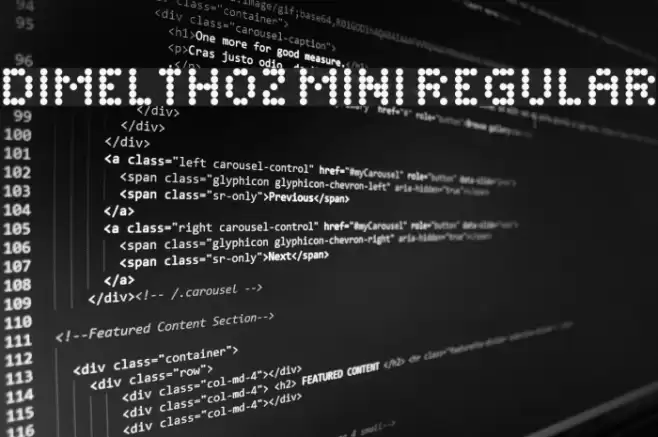 Dimelthoz Mini Regular Font examples