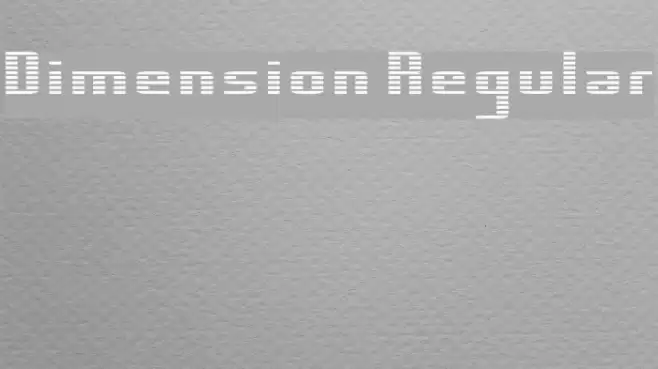 Dimension Regular Font examples