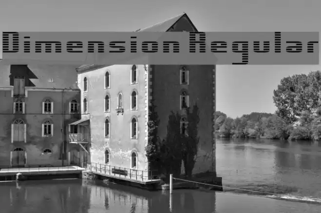 Dimension Regular Font examples