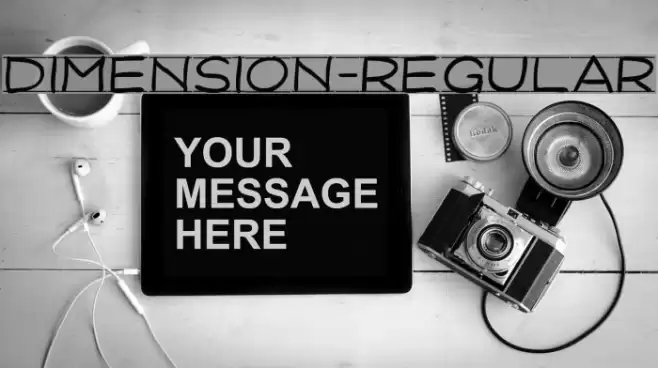 Dimension-Regular Font examples