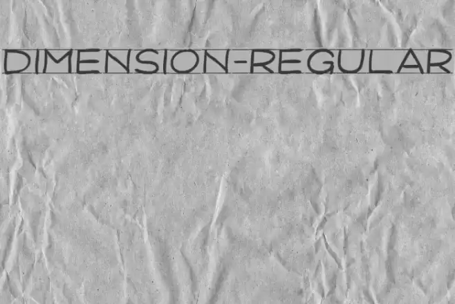 Dimension-Regular Font examples