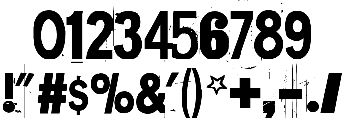 Dimension Zero Font OTHER CHARS