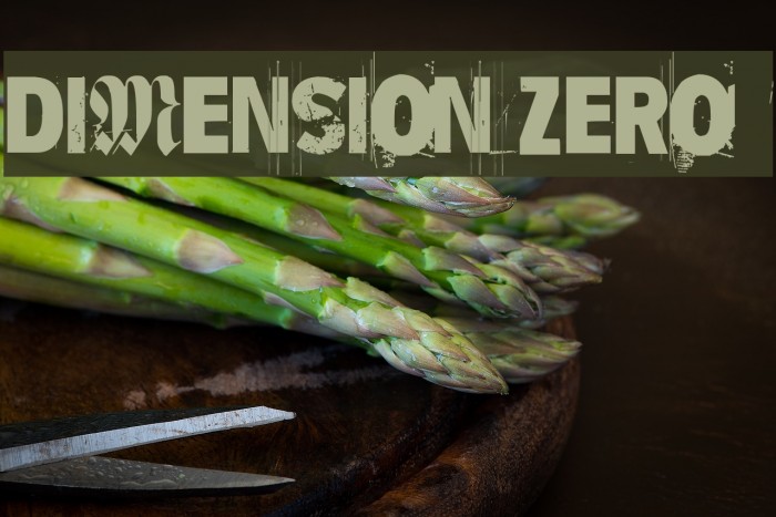 Dimension Zero Font examples