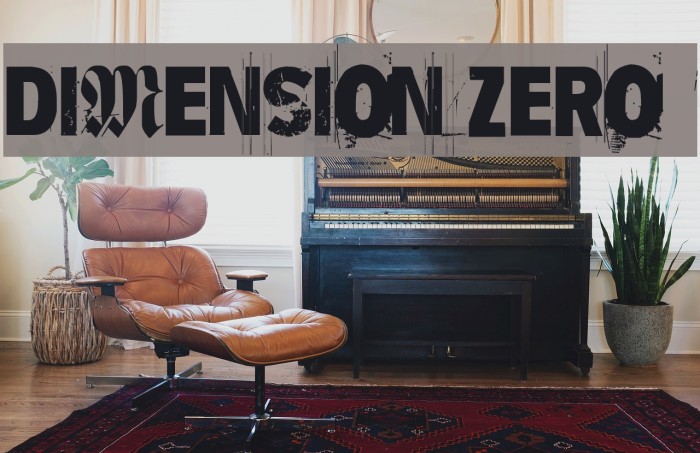 Dimension Zero Font examples