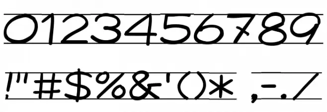 Dimension Font OTHER CHARS