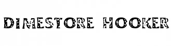 Dimestore Hooker  フリーフォントのダウンロード