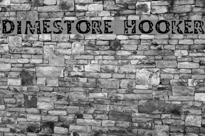 Dimestore Hooker Font examples
