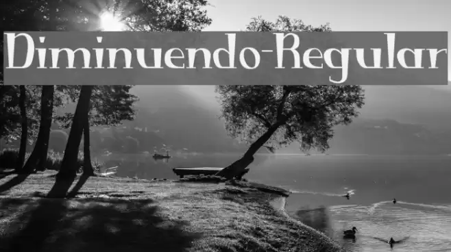 Diminuendo-Regular Font examples
