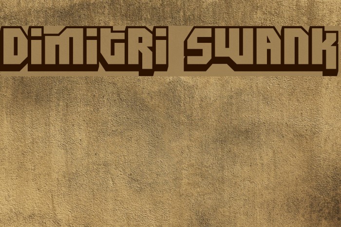 Dimitri Swank Font examples