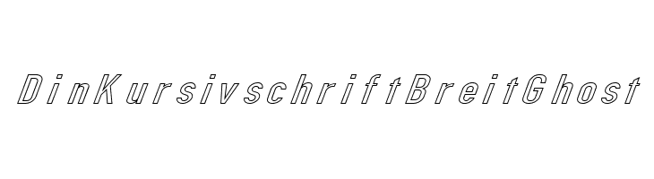 Din Kursivschrift Breit Ghost  Frei Schriftart Herunterladen