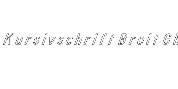 Din Kursivschrift Breit Ghost Logo